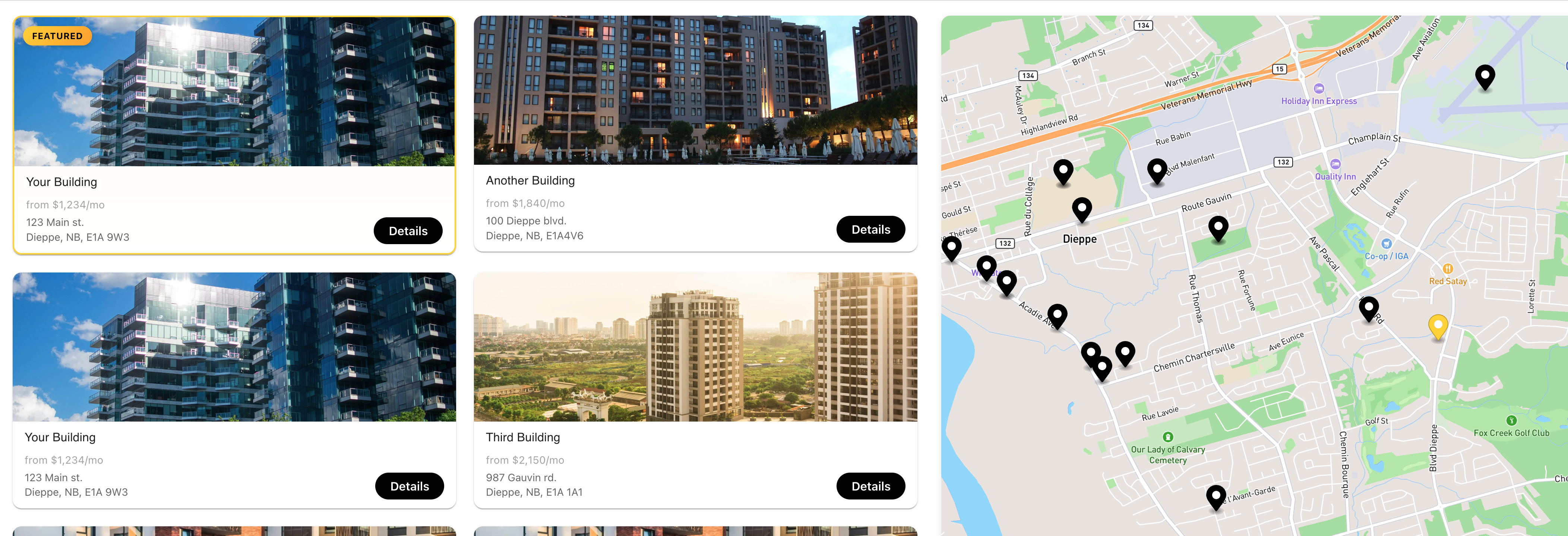 Search priority and map highlight