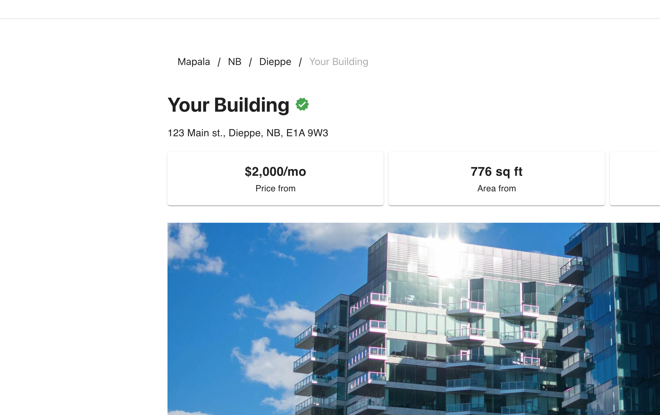 Verified listing badge