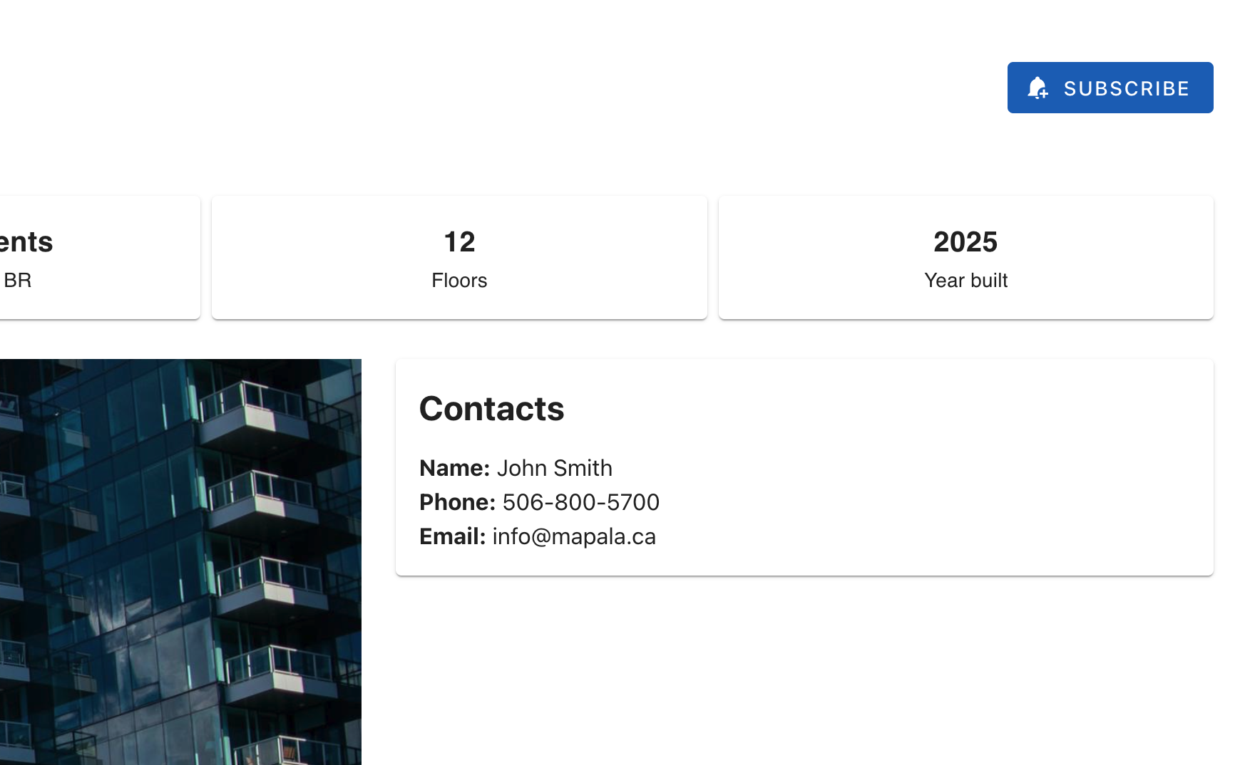 Verified contact details